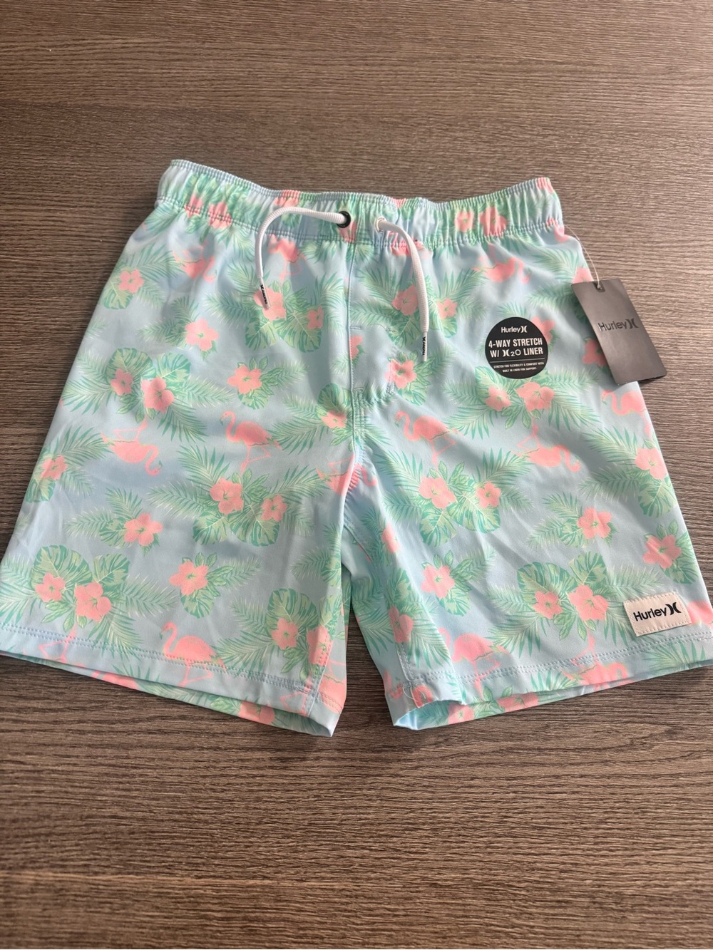 Hurley Boys Hybrid Shorts Size M 10/12 Yrs Tropical Print 4 Way Stretch